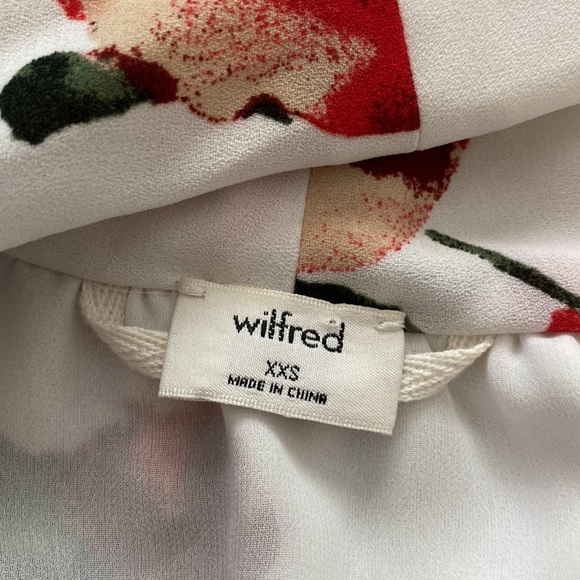 NWOT ARITZIA Size M |XXS White Floral V Neck Wait Strap Mid Dress - Picture 9 of 15